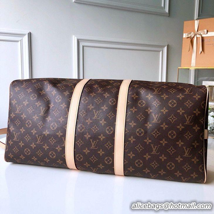 Popular Style Louis Vuitton Monogram Canvas Keepall 55 Travel Bag M44114