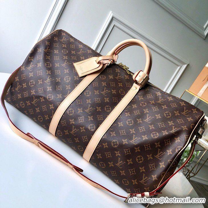 Popular Style Louis Vuitton Monogram Canvas Keepall 55 Travel Bag M44114