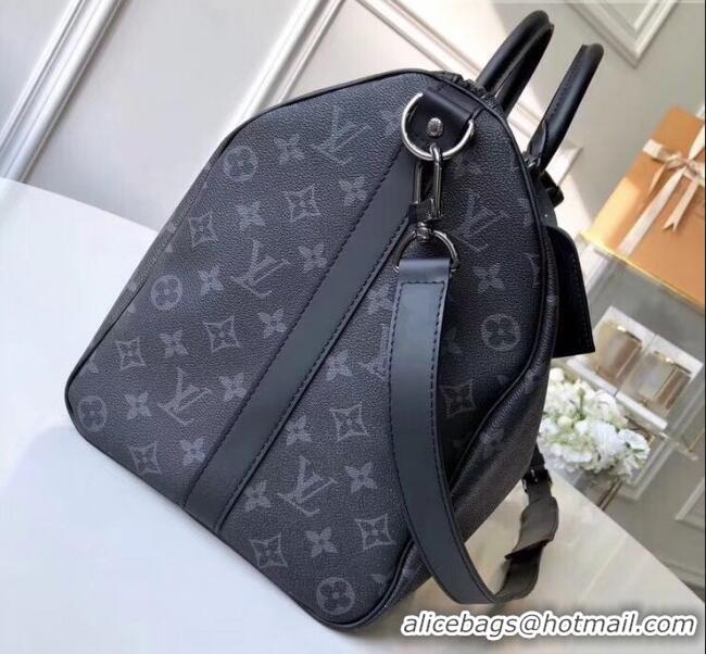 Wholesale Louis Vuitton Monogram Eclipse canvas Keepall 45 Bandoulière Bag M40569