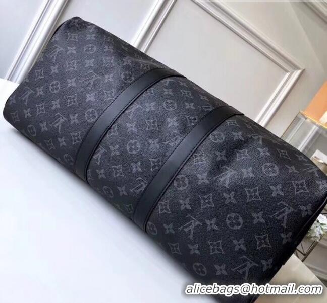 Wholesale Louis Vuitton Monogram Eclipse canvas Keepall 45 Bandoulière Bag M40569