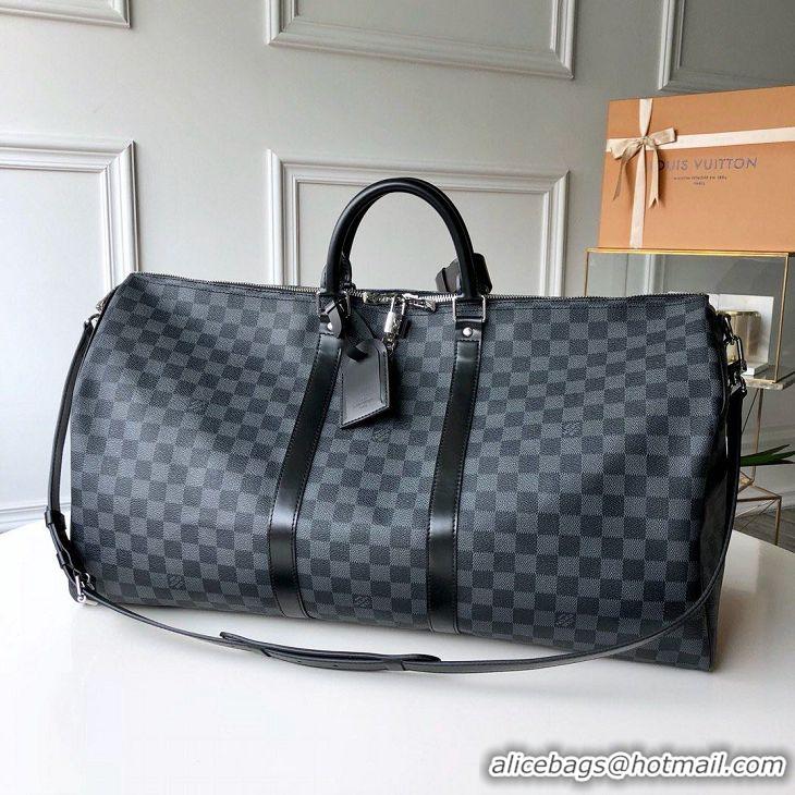 Buy Grade Louis Vuitton Damier Graphite Canvas Keepall Bandouliere 55 N41413