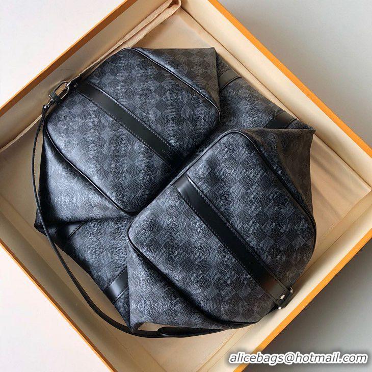 High Quality Louis Vuitton Damier Graphite Canvas Keepall Bandouliere 50 Bag N41416