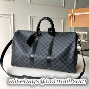 Buy Luxury Louis Vuitton Damier Graphite Canvas Keepall Bandouliere 45 Bag N41418