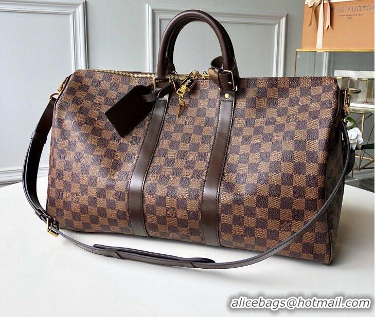 Market Sells Louis Vuitton Damier Ebene Canvas Keepall Bandouliere 50 Bag N41416