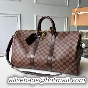 Top Design Louis Vuitton Damier Ebene Canvas Keepall Bandouliere 45 Bag N41428