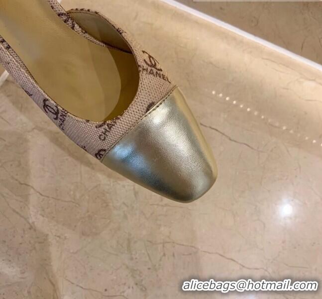 Affordable Price Chanel Slingbacks In Lambskin & Grosgrain G31318 Beige 2020