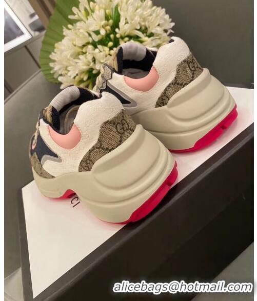 Unique Grade Gucci Rhyton GG Supreme Multicolor Sneakers G0801 Pink 2020