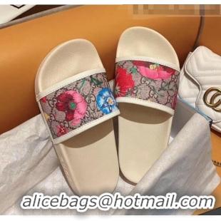 Famous Brand Gucci GG Flora Print Slide Sandal 602096 2020 (For Women and Men)