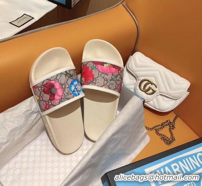 Famous Brand Gucci GG Flora Print Slide Sandal 602096 2020 (For Women and Men)