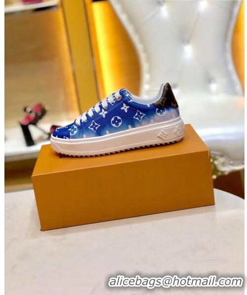 Top Quality Louis Vuitton LV Escale Time Out Sneaker in Monogram Canvas LV2706 Blue 2020