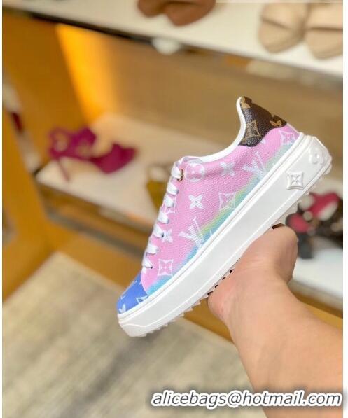 Discount Louis Vuitton LV Escale Time Out Sneaker in Monogram Canvas LV0201 Pink 2020