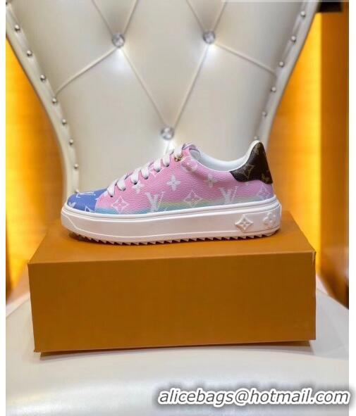 Discount Louis Vuitton LV Escale Time Out Sneaker in Monogram Canvas LV0201 Pink 2020