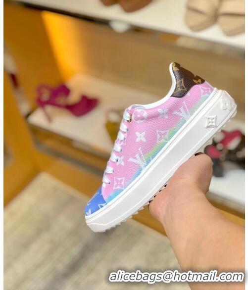 Discount Louis Vuitton LV Escale Time Out Sneaker in Monogram Canvas LV0201 Pink 2020