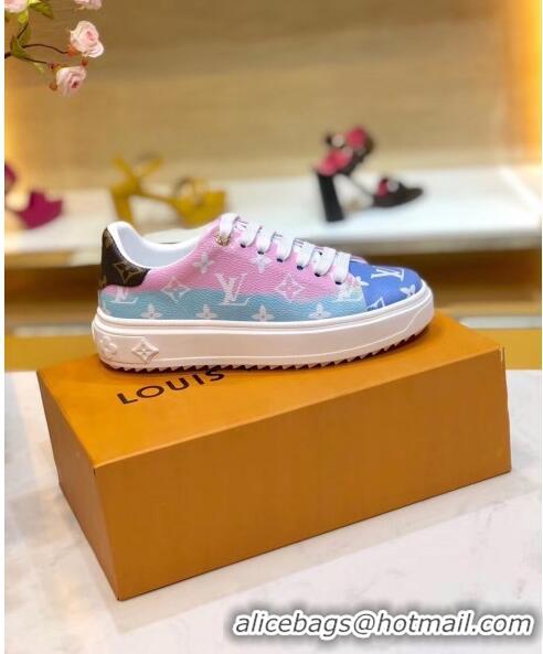 Discount Louis Vuitton LV Escale Time Out Sneaker in Monogram Canvas LV0201 Pink 2020