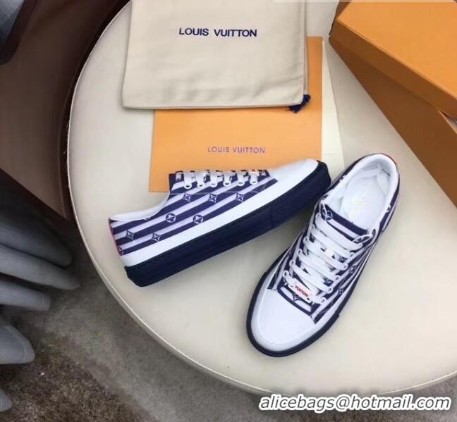 Inexpensive Louis Vuitton Canvas LV Escale Stellar Sneaker 1A7U53 Blue 2020