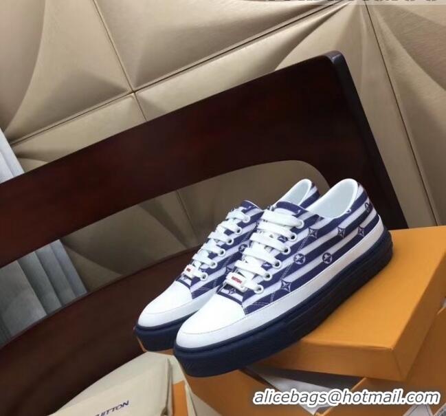 Inexpensive Louis Vuitton Canvas LV Escale Stellar Sneaker 1A7U53 Blue 2020