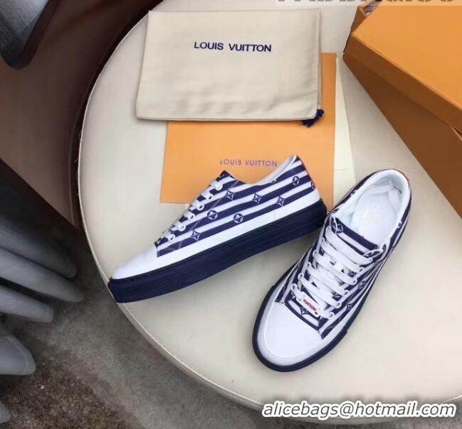 Inexpensive Louis Vuitton Canvas LV Escale Stellar Sneaker 1A7U53 Blue 2020