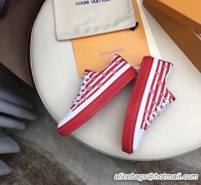 Buy Discount Louis Vuitton Canvas LV Escale Stellar Sneaker 1A7U53 Red 2020