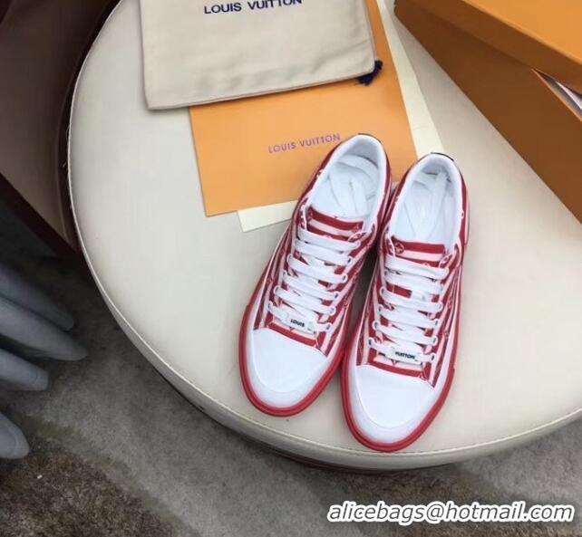 Buy Discount Louis Vuitton Canvas LV Escale Stellar Sneaker 1A7U53 Red 2020