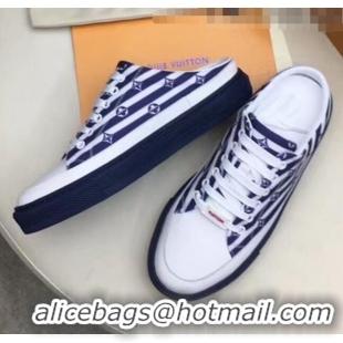 Buy Cheap Louis Vuitton Canvas LV Escale Stellar Slip-on Sneaker LV0639 Blue 2020