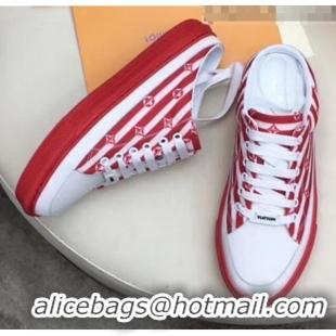 Top Quality Louis Vuitton Canvas LV Escale Stellar Slip-on Sneaker LV0640 Red 2020