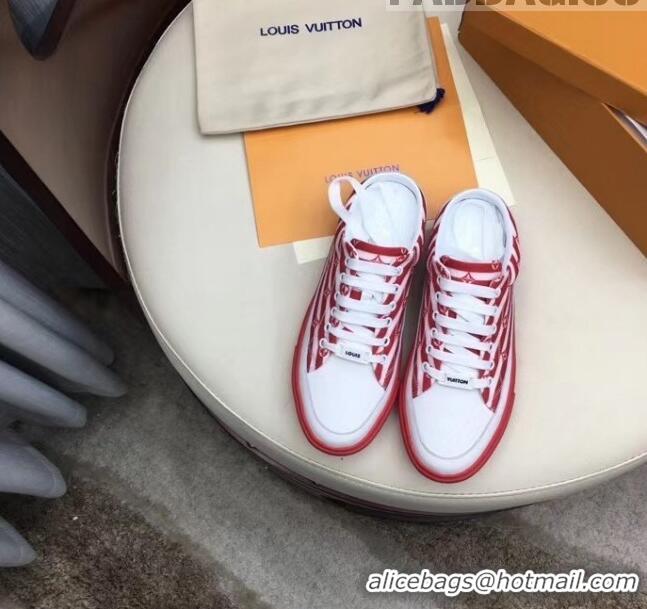 Top Quality Louis Vuitton Canvas LV Escale Stellar Slip-on Sneaker LV0640 Red 2020