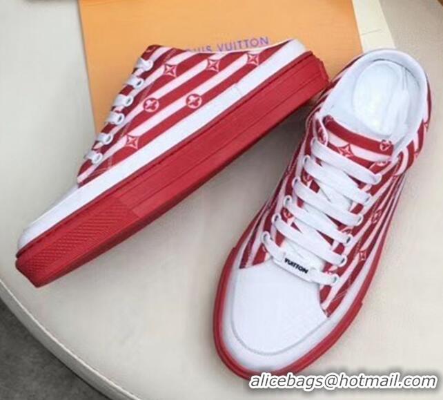 Top Quality Louis Vuitton Canvas LV Escale Stellar Slip-on Sneaker LV0640 Red 2020