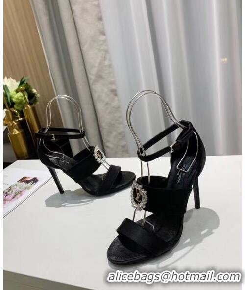 Best Cheap Louis Vuitton Satin Madeleine Platform Sandal LV0650 Black 2020