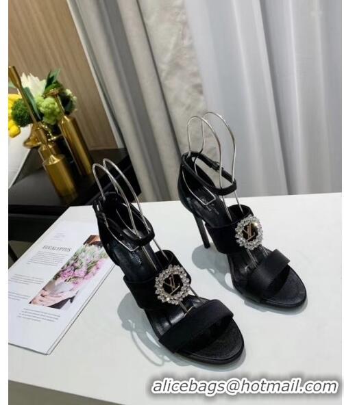 Best Cheap Louis Vuitton Satin Madeleine Platform Sandal LV0650 Black 2020