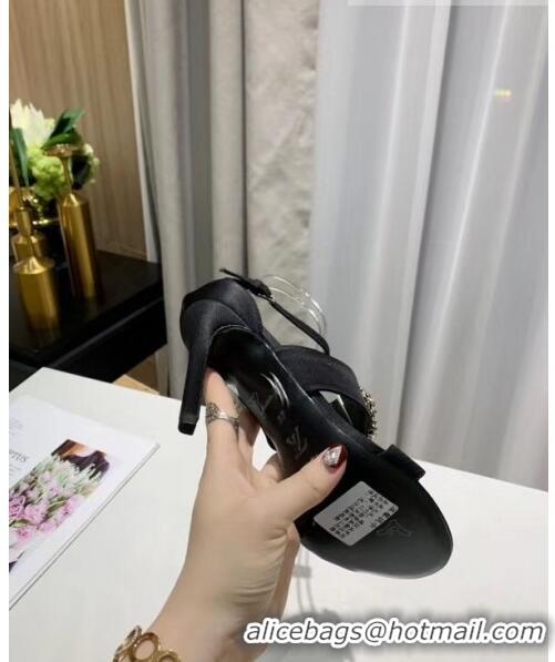 Best Cheap Louis Vuitton Satin Madeleine Platform Sandal LV0650 Black 2020