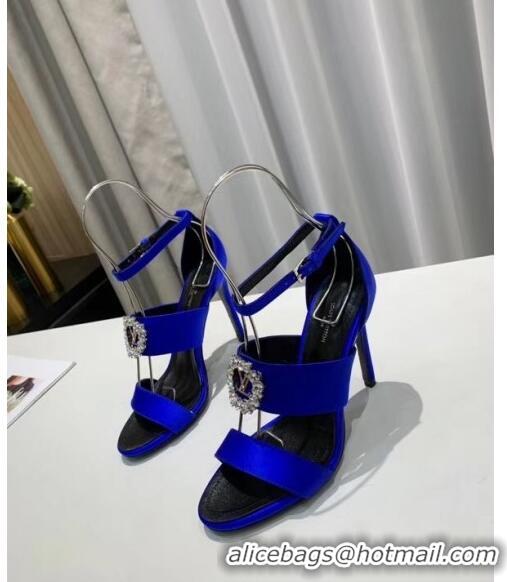 Buy Cheap Louis Vuitton Satin Madeleine Platform Sandal LV0651 Blue 2020