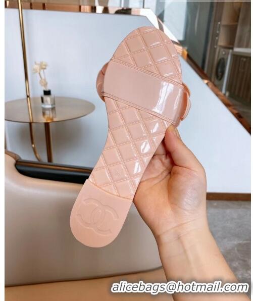 Low Cost Chanel TPU Camellia Slipper Sandals CC1303 Pink 2020