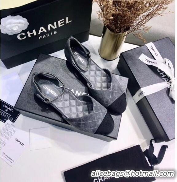 Cheapest Chanel Mary Janes Ballerina in Suede Calfskin & Grosgrain G36048 Grey 2020