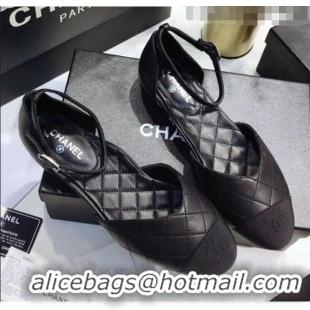 Grade Design Chanel Mary Janes Ballerina in Calfskin & Grosgrain G36048 Black 2020