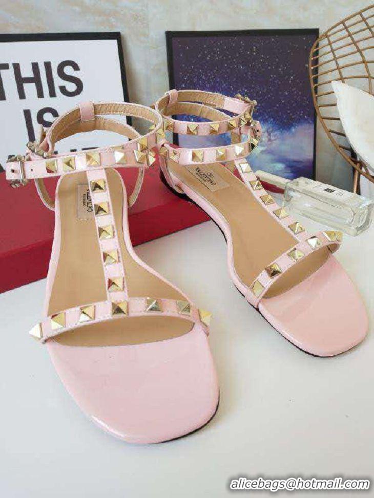 Shop Duplicate VALENTINO ROCKSTUD FLAT SANDALS VA8401 PINK