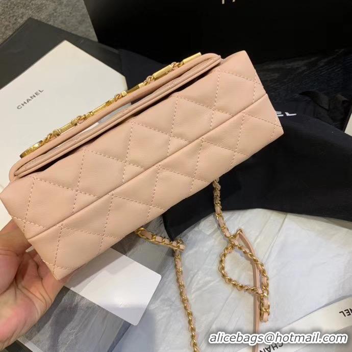 Traditional Discount Chanel small Flap Bag Original Sheepskin Leather AS1490 light pink