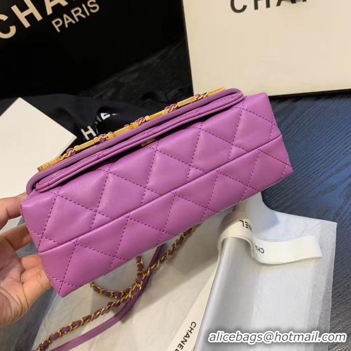 Cheapest Chanel small Flap Bag Original Sheepskin Leather AS1490 Lavender