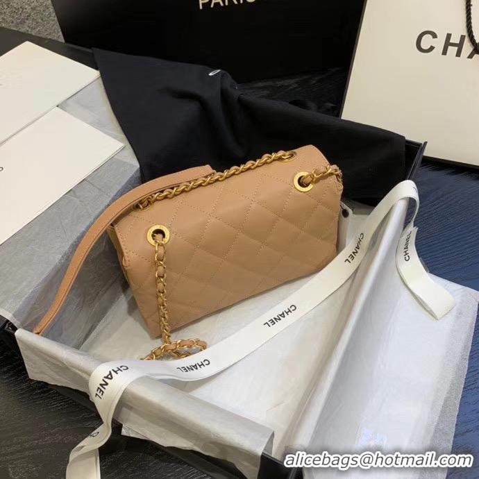 Fashionable Chanel small Flap Bag Original Sheepskin Leather AS1490 apricot