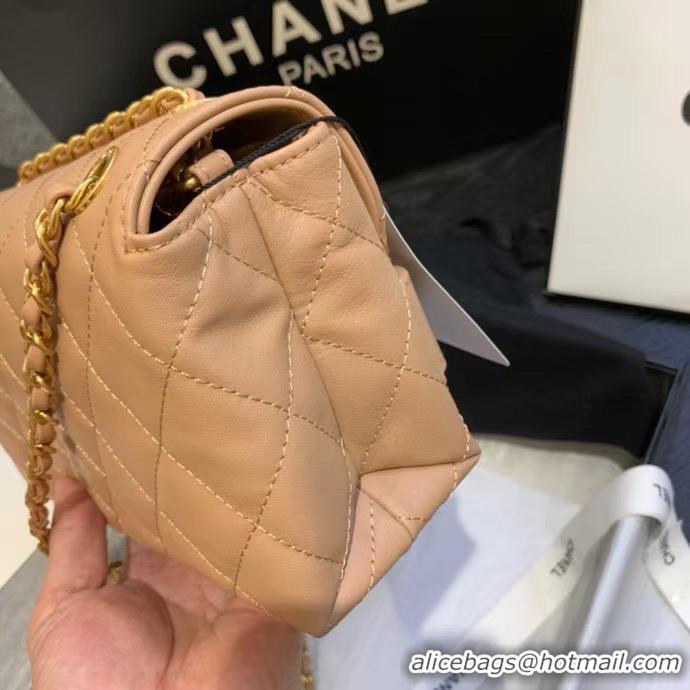 Fashionable Chanel small Flap Bag Original Sheepskin Leather AS1490 apricot