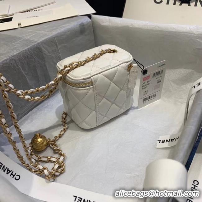 Well Crafted Chanel Original Small classic chain box handbag AP1447 white