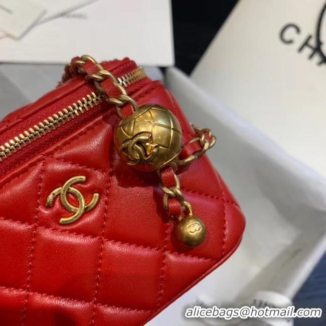 Shop Duplicate Chanel Original Small classic chain box handbag AP1447 red