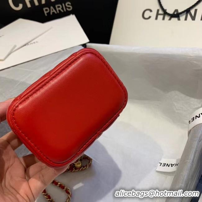 Shop Duplicate Chanel Original Small classic chain box handbag AP1447 red