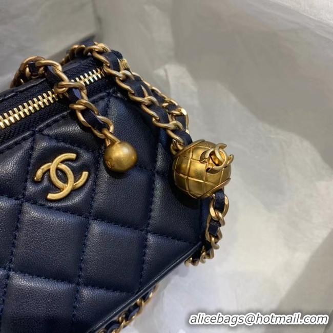 Good Taste Chanel Original Small classic chain box handbag AP1447 dark blue