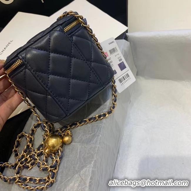 Good Taste Chanel Original Small classic chain box handbag AP1447 dark blue