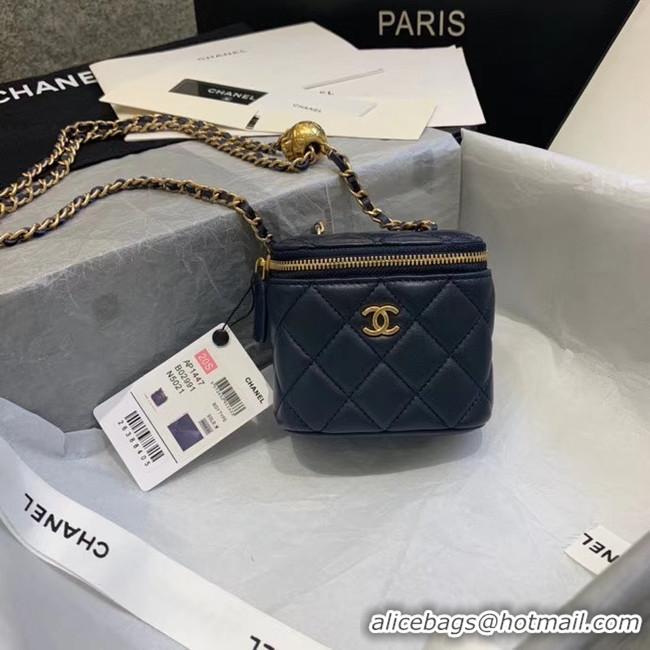 Good Taste Chanel Original Small classic chain box handbag AP1447 dark blue