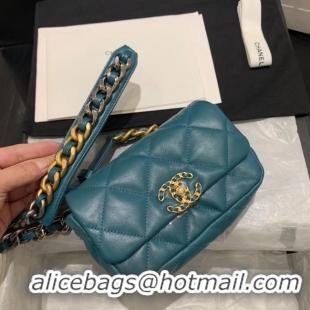 Best Grade Chanel 19 Bodypack Sheepskin Leather AS1163 blue