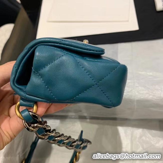 Best Grade Chanel 19 Bodypack Sheepskin Leather AS1163 blue