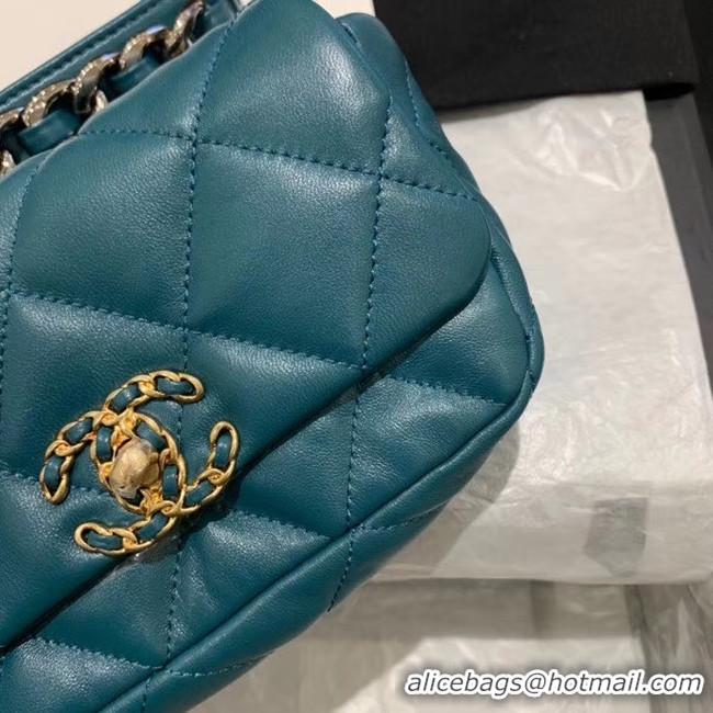 Best Grade Chanel 19 Bodypack Sheepskin Leather AS1163 blue