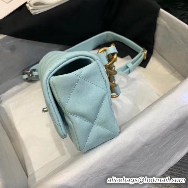 Trendy Design Chanel 19 Bodypack Sheepskin Leather AS1163 sky blue