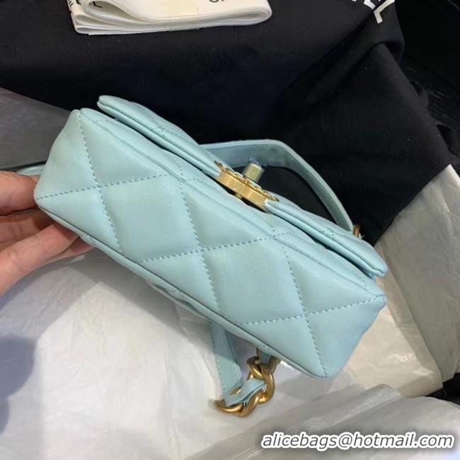 Trendy Design Chanel 19 Bodypack Sheepskin Leather AS1163 sky blue